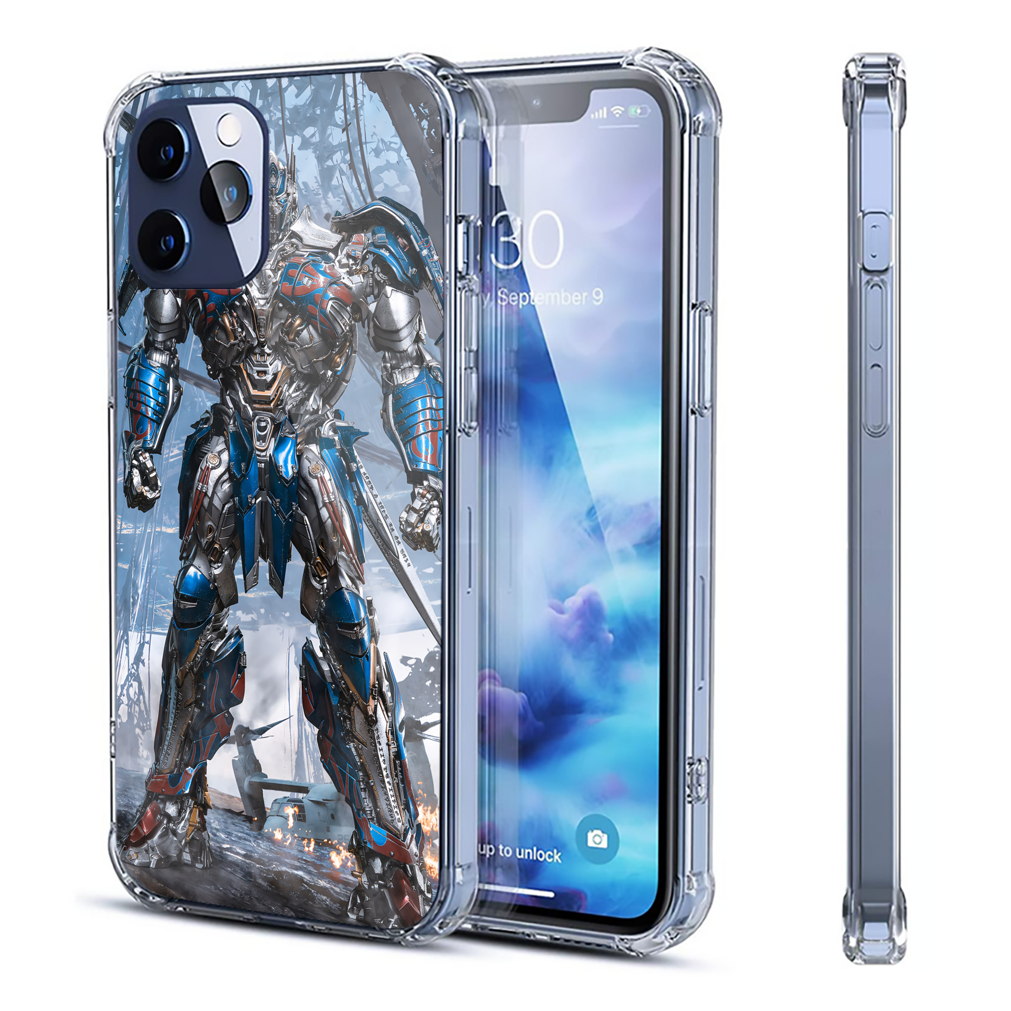 （画像用） Transformers トランスフォーマー 【iPhone 12シリーズ対応】透明スマホケース（クリアソフトケース）